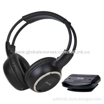 IR Wireless Stereo Headphones for Home Audio Systems with 10m Operating Distance, Built-in Speaker